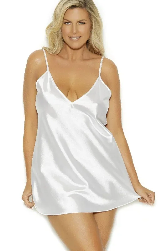 Short Charmeuse Chemise With Adjustable Straps