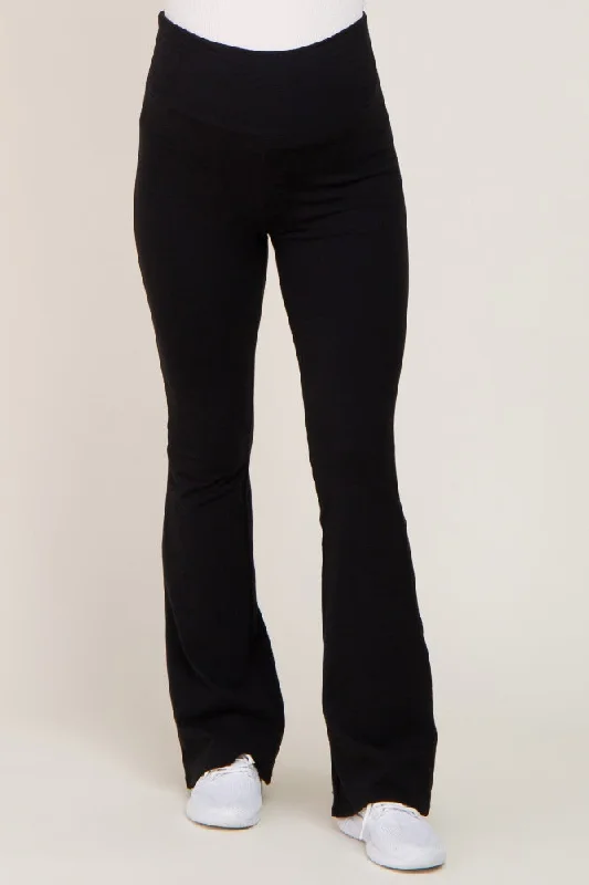 black-flared-maternity-leggings