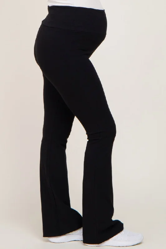 black-flared-maternity-leggings