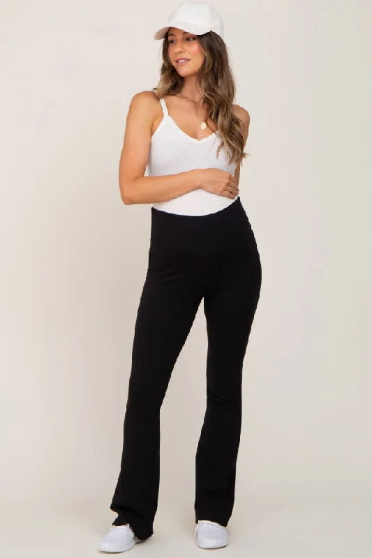 black-flared-maternity-leggings