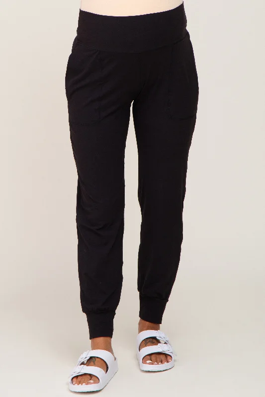 black-soft-maternity-joggers