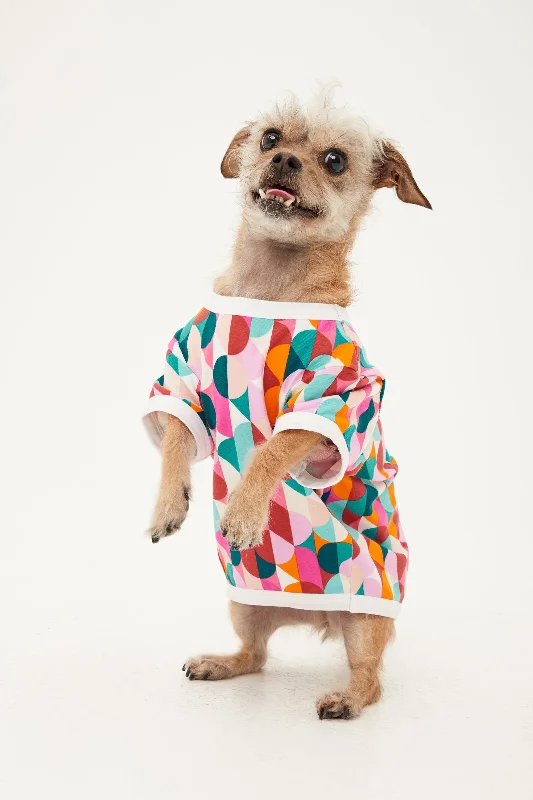 DANCING DOTS JERSEY PET PAJAMA SHIRT