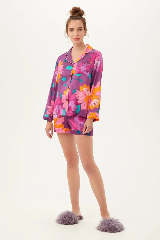 EVENING BLOOM LONG SLEEVE SHORTY PJ SET