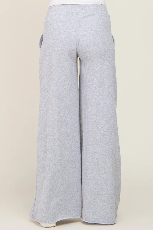 heather-grey-wide-leg-fray-hem-maternity-sweatpants