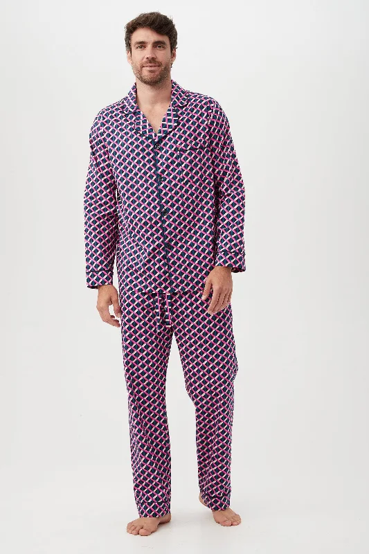 LATTICE GEO MEN'S LONG SLEEVE CLASSIC PJ SET