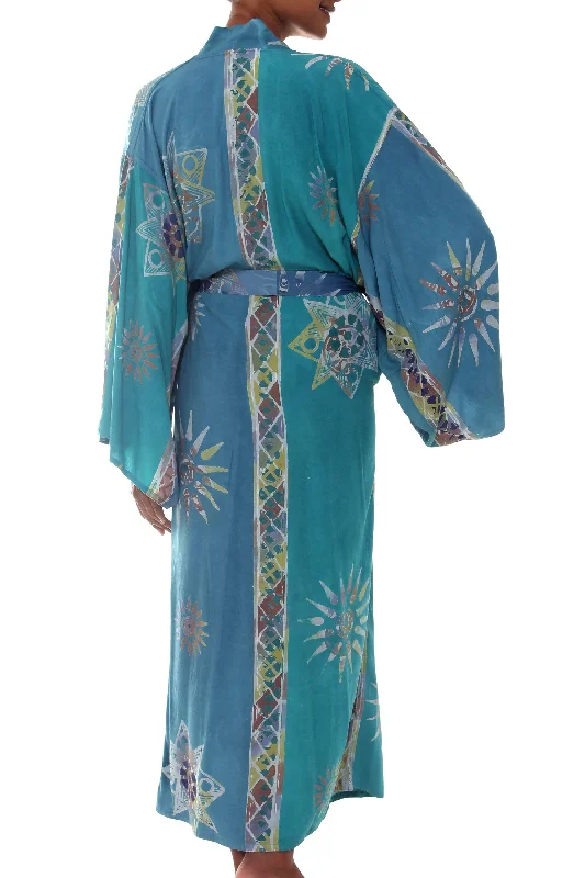 novica-womens-floral-teal-batik-lightweight-robe