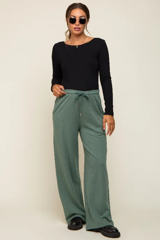 olive-wide-leg-maternity-joggers