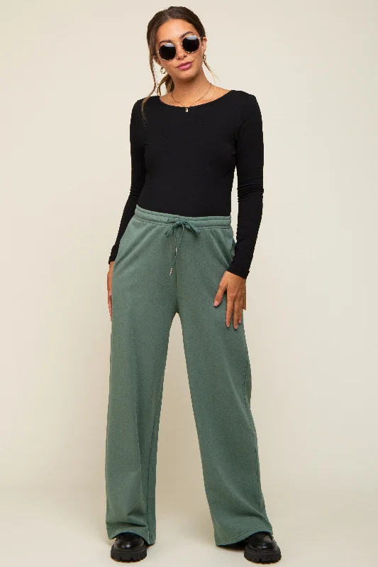 olive-wide-leg-maternity-joggers