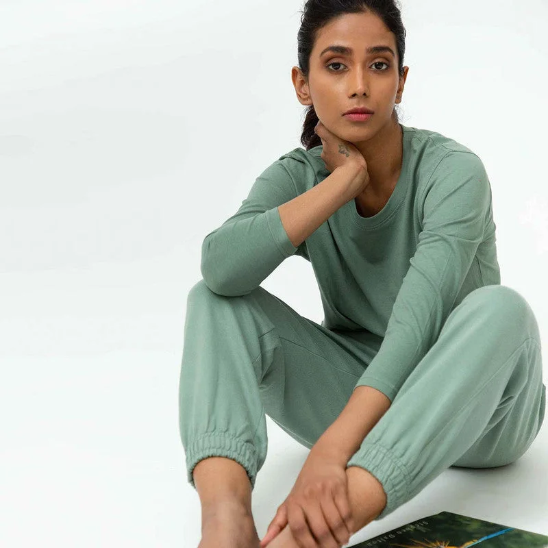 Organic Cotton Loungewear Set | Green