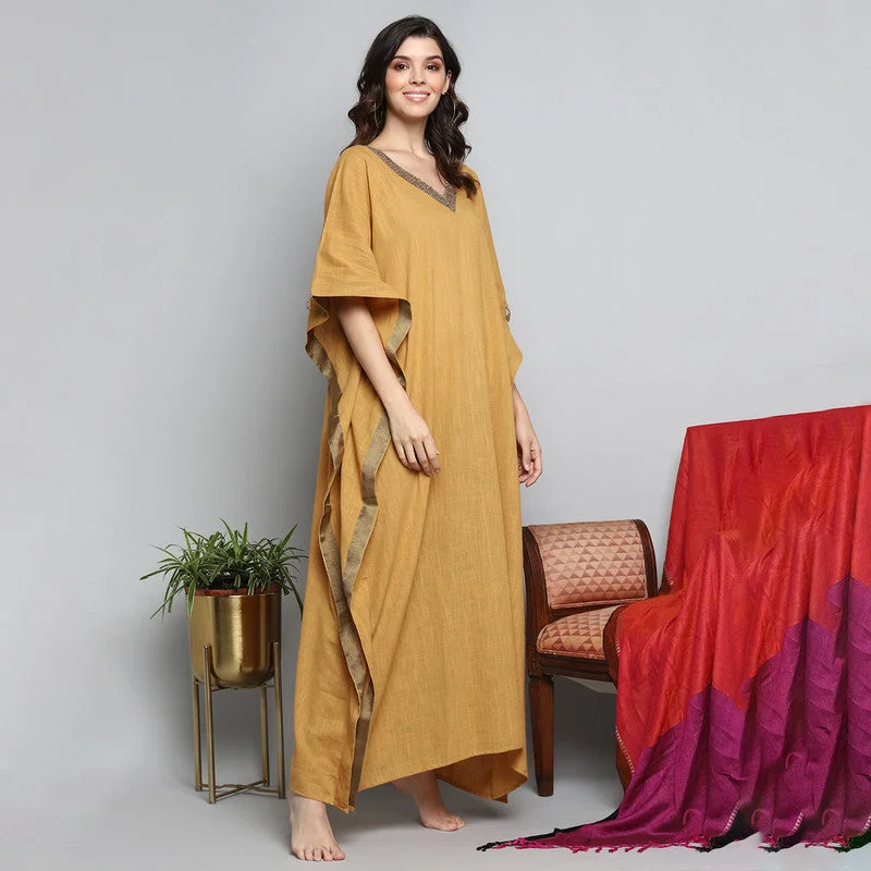 unidraa-cotton-kaftan-gold-zari-neck-tie-up-mustard-vkl024-151222