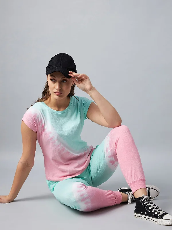 Women's Multicolored Tie & Dye Tracksuit Set - Stylestone