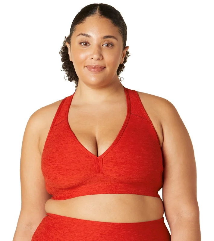 Beyond Yoga Plus Spacedye Lift Your Spirits Bra Red Hot-Siren