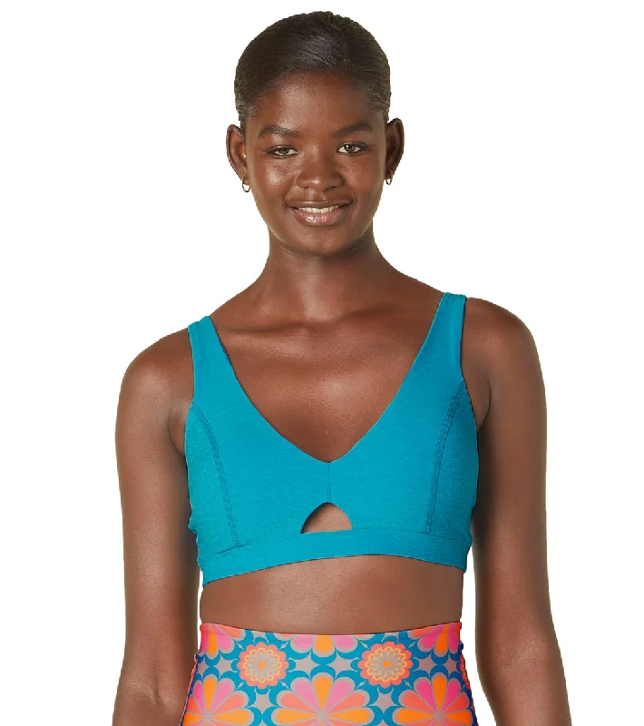 Beyond Yoga Spacedye Cut To Bra Blue Glow Heather