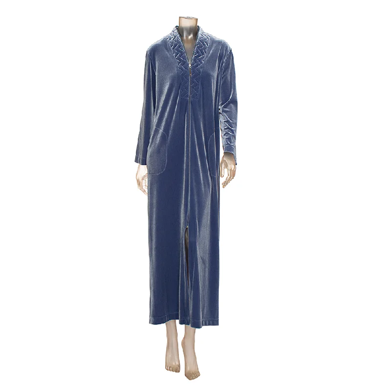 Diamond Tea Abaya Zip Bluemist