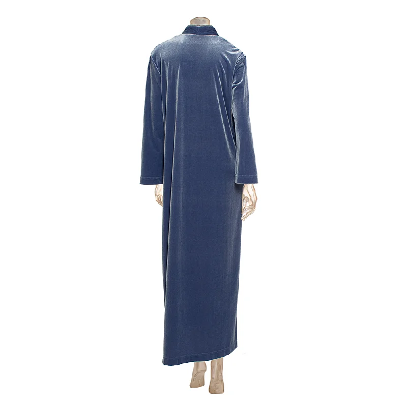 Diamond Tea Abaya Zip Bluemist