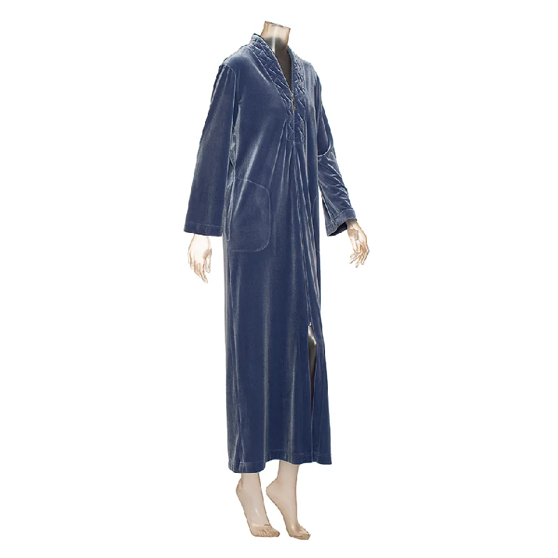 Diamond Tea Abaya Zip Bluemist