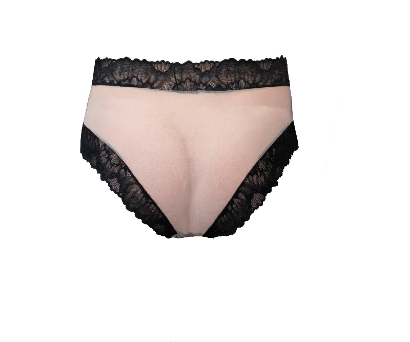 Georgia Elastic-Free Sparkle Lace and Sheer Tulle Brief