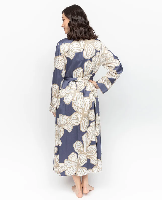 Hyde Park Floral Print Long Dressing Gown