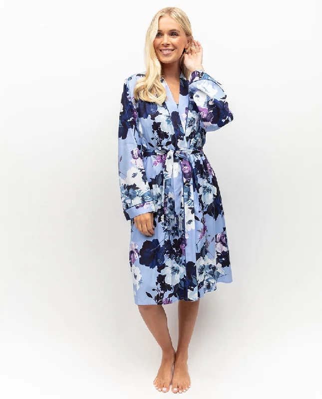 Madeline Floral Print Short Dressing Gown