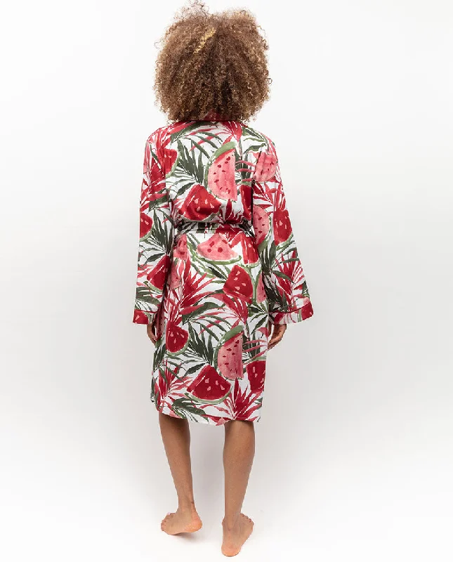 Mel Watermelon Print Short Dressing Gown