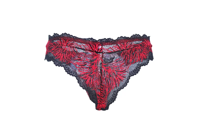 Pomegranate Love Lace Brazilian Tanga