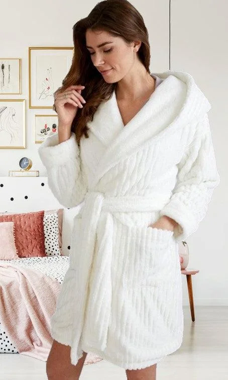 Pretty You London Cloud Robe in Ivory