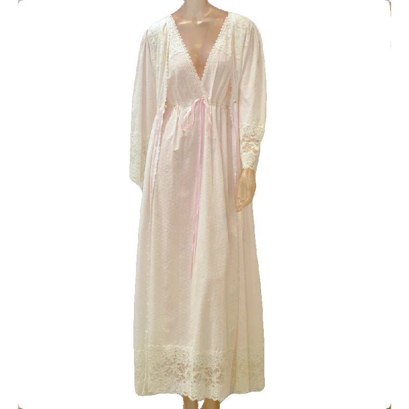 Sally Poppy Nightdress Satin Ivory Size Small