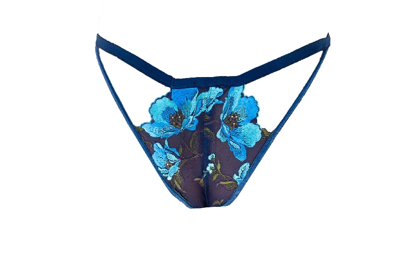 Atlantis Sun Anemone Embroidered Tulle Tanga