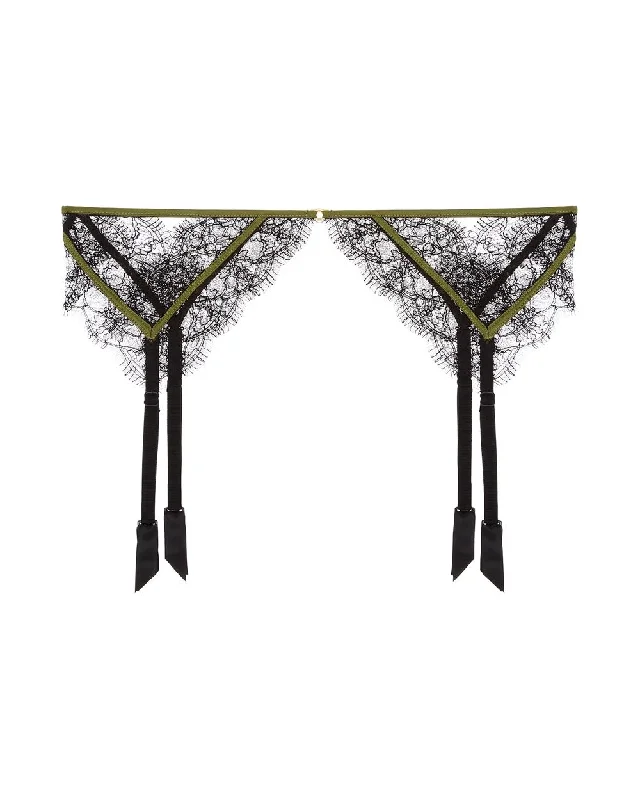 Lace Inset Garter Belt