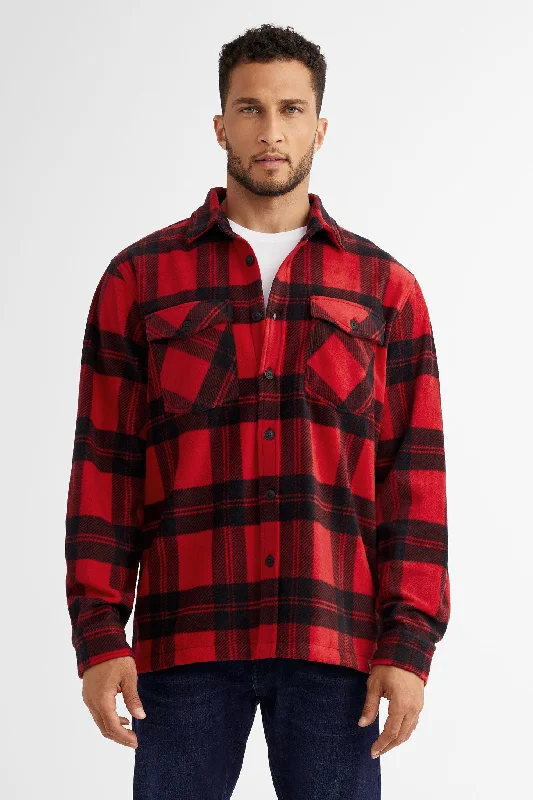 Chemise à carreaux en polar, Chalet - Homme