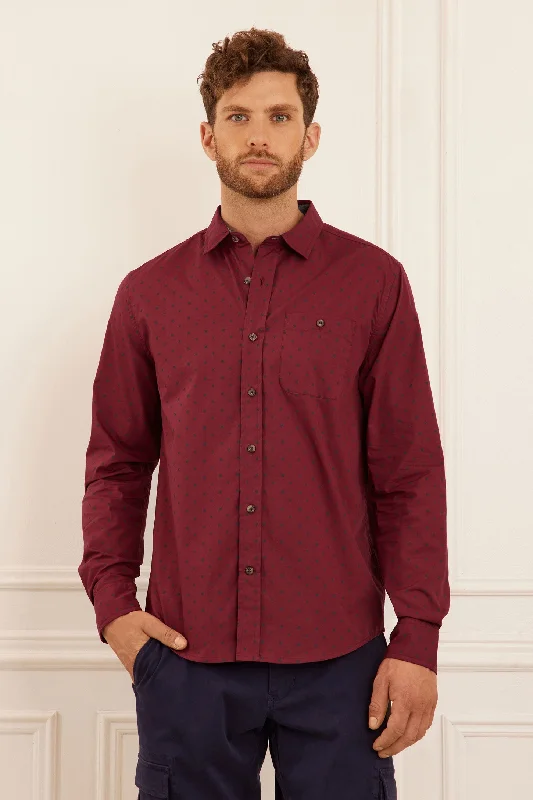 Chemise imprimée en popeline - Homme