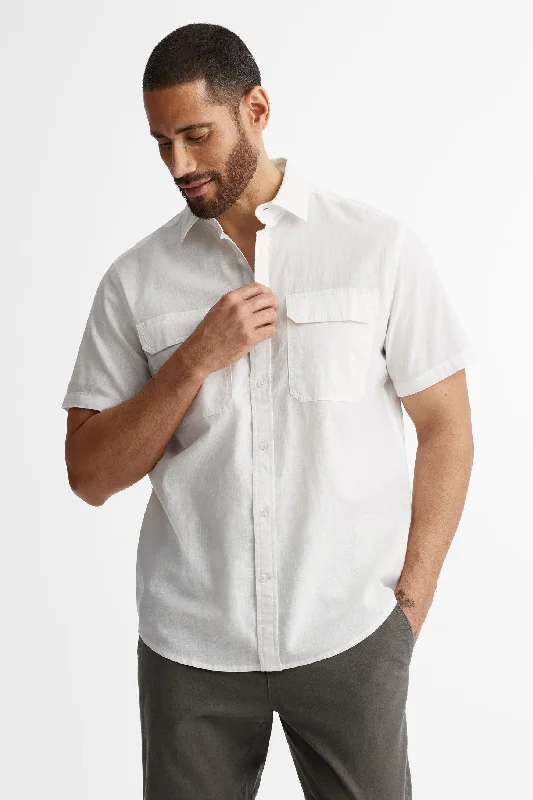 Chemise manches courtes en lin - Homme