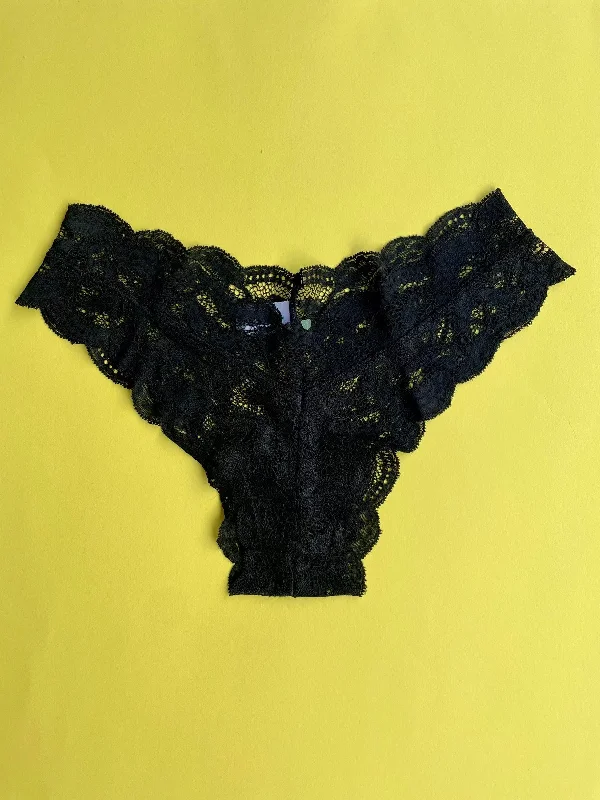 Clo: Fortuna Lace Cheeky Boyshort - Black