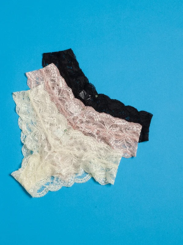 Clo: Fortuna Lace Cheeky Boyshort - Black