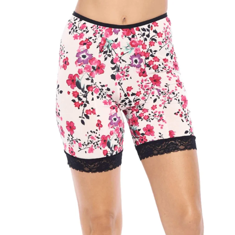 Fusion Moisture Wicking Anti Chafing Shortlette Slipshort 7"" | Floral