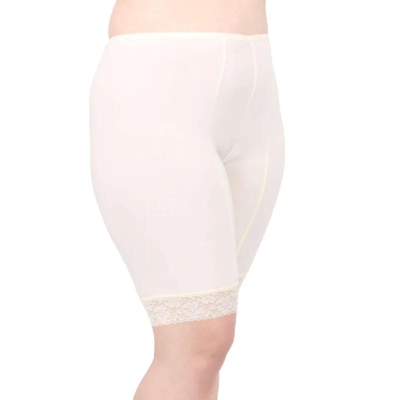 Fusion Moisture Wicking Anti Chafing Shortlette Slipshort 9"" | Ecru Cream