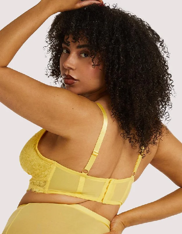 Gabi Fresh x Playful Promises Bella Lace Balconette Bra Lemon