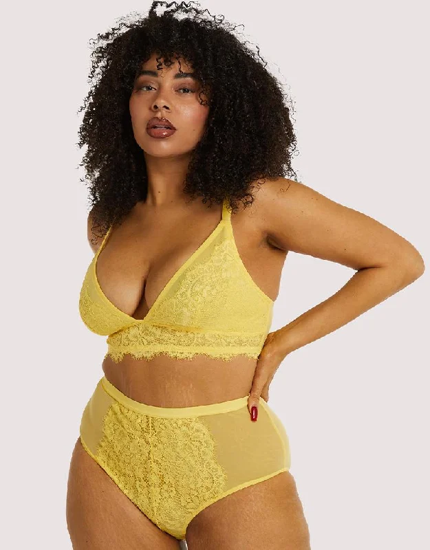 Gabi Fresh x Playful Promises Bella Lace Balconette Bra Lemon