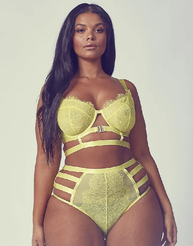 Gabi Fresh x Playful Promises Devon Balconette Lace Bra Lime