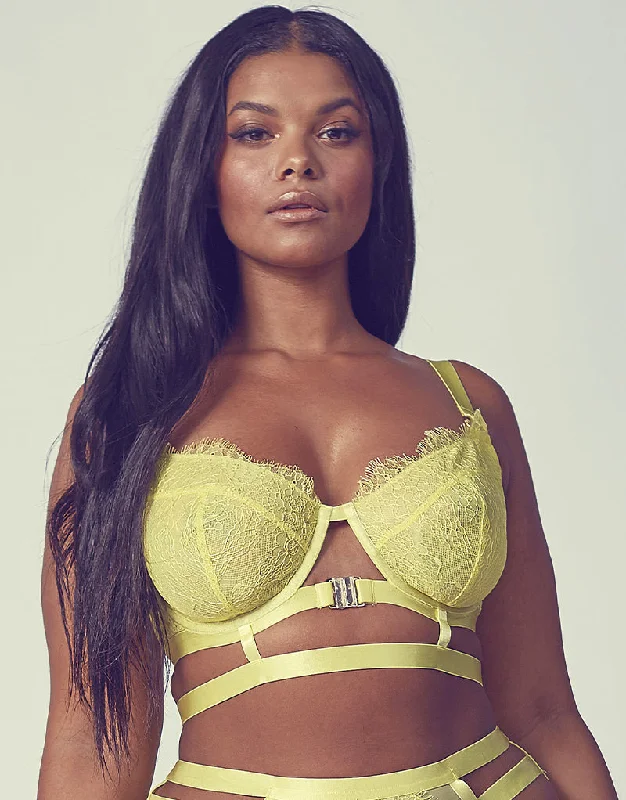 Gabi Fresh x Playful Promises Devon Balconette Lace Bra Lime