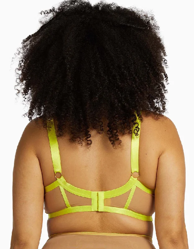 Gabi Fresh x Playful Promises Kinsley Neon Lace Bra Yellow