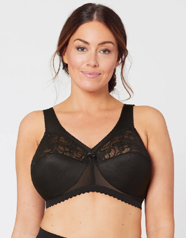 Glamorise Feel the Magic Wire-Free Support Bra Black