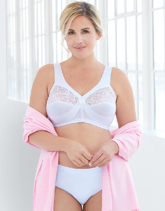 Glamorise Feel the Magic Wire-Free Support Bra White