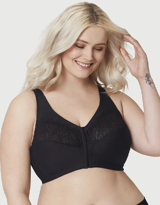 Glamorise Natural Shape Front Close Bra Black