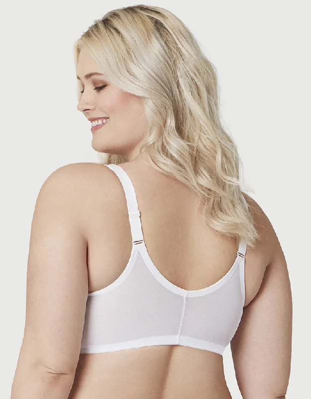 Glamorise Natural Shape Front Close Bra White