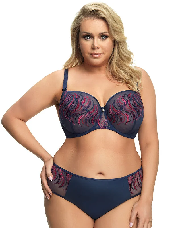 Gorsenia Destiny Balconette Bra Navy Blue