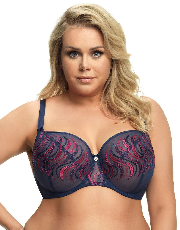 Gorsenia Destiny Balconette Bra Navy Blue