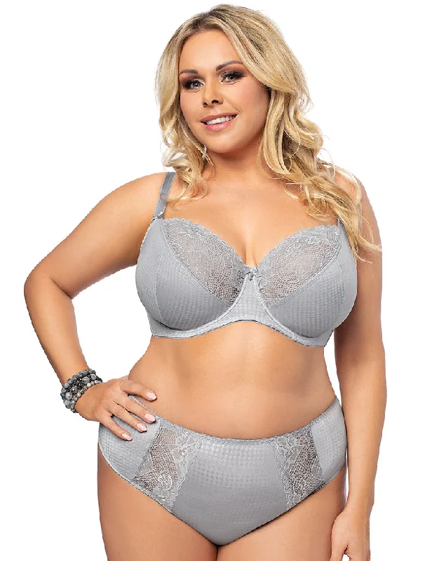 Gorsenia Edelweiss Balconette Bra Grey