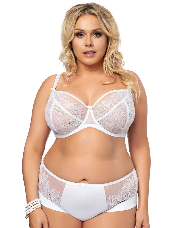 Gorsenia White Lilly Balconette Bra White