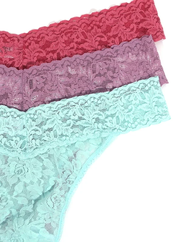 Hanky Panky: Lace Original Rise Thong - Multi